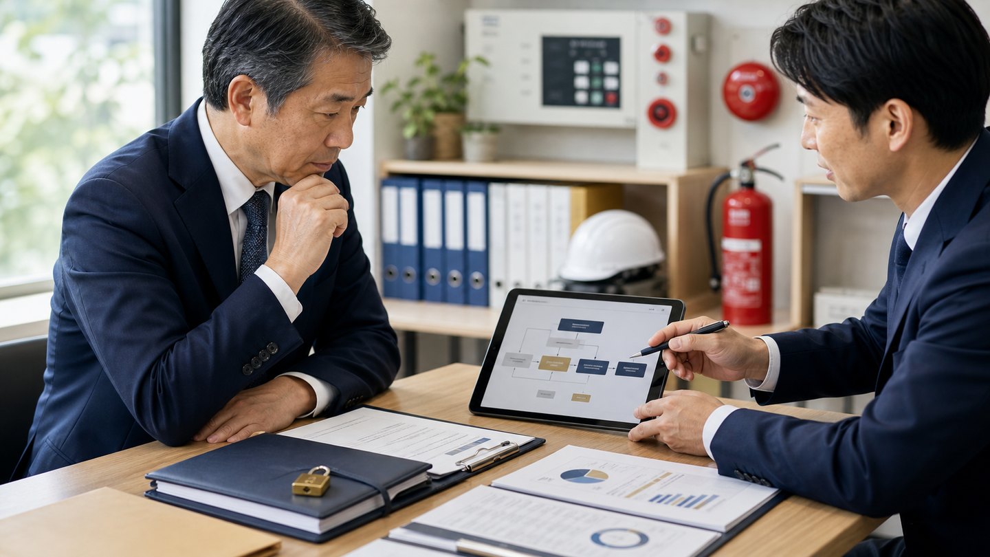 個別資料と情報開示の順番を確認している様子