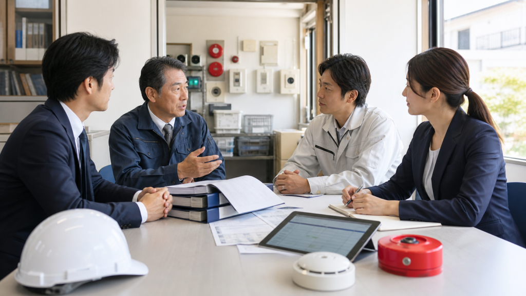 消防設備点検会社の管理会社ルート承継を相談する担当者